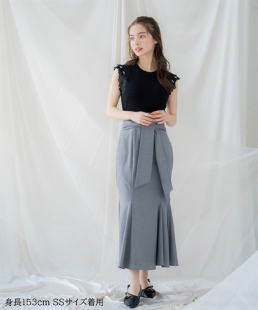 【SSサイズあり】タイデザインスカート(11グレー-ＳＳ)